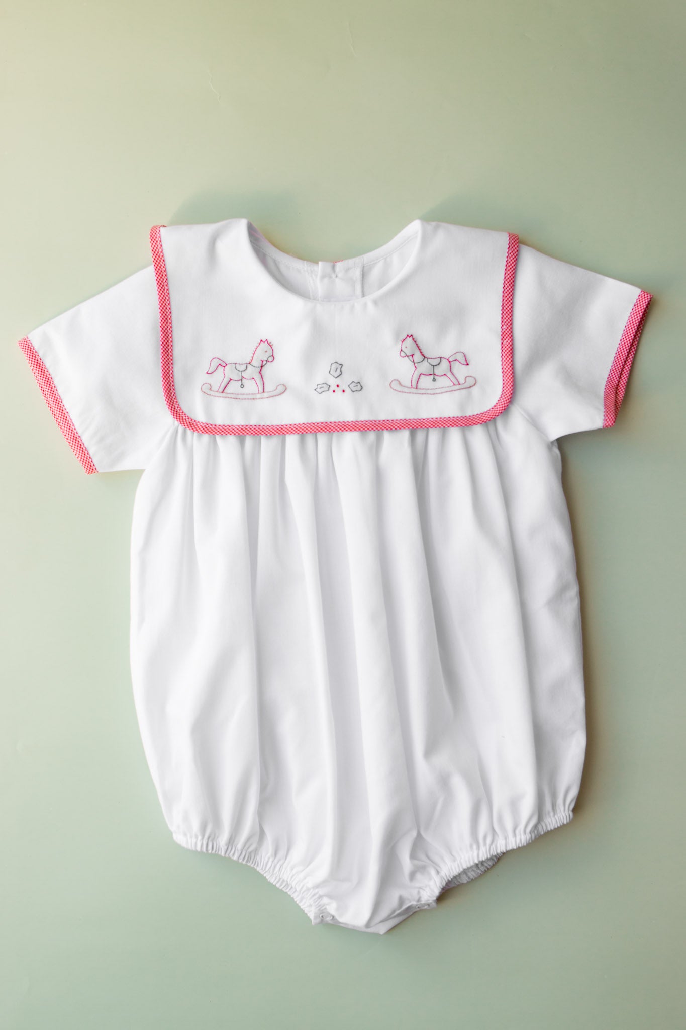 Red Check Christmas Horse Boy Bubble