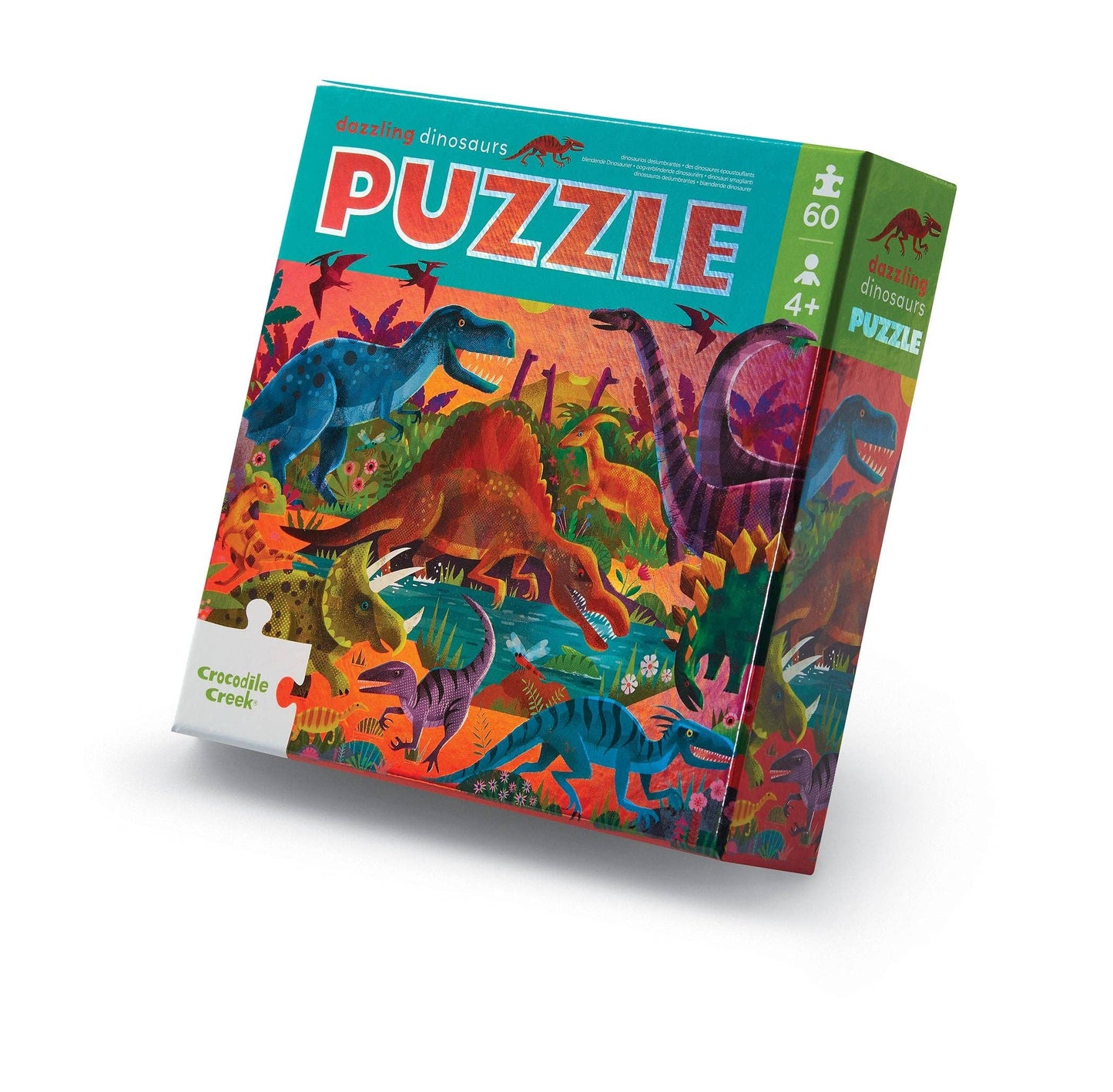 60-Piece Foil Puzzle | Dazzling Dinosaurs