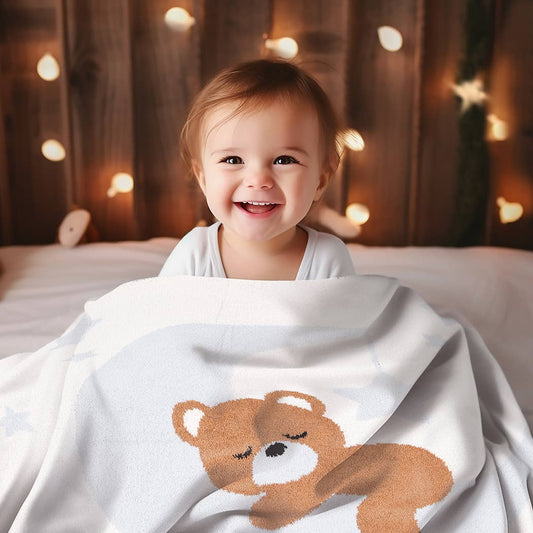 Kids Sleeping Bear Cub Throw Blanket