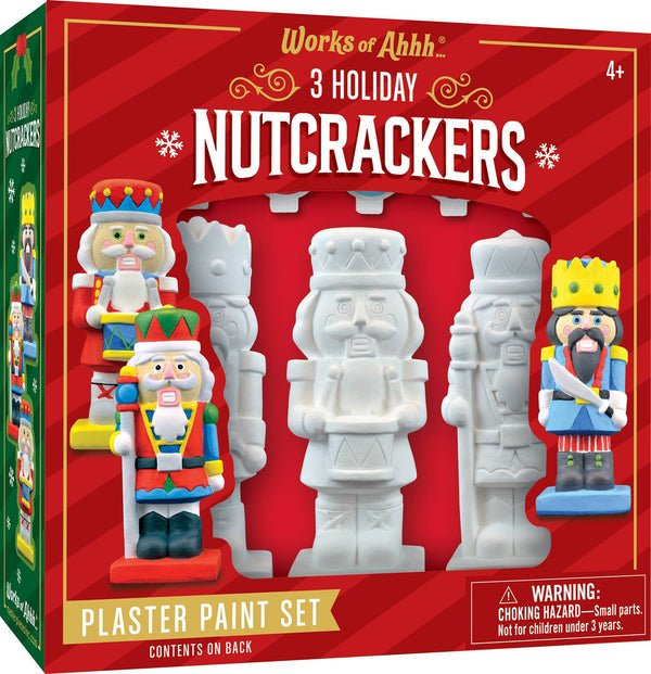 Holiday Nutcrackers - 3-Pack Plaster Paint Kit