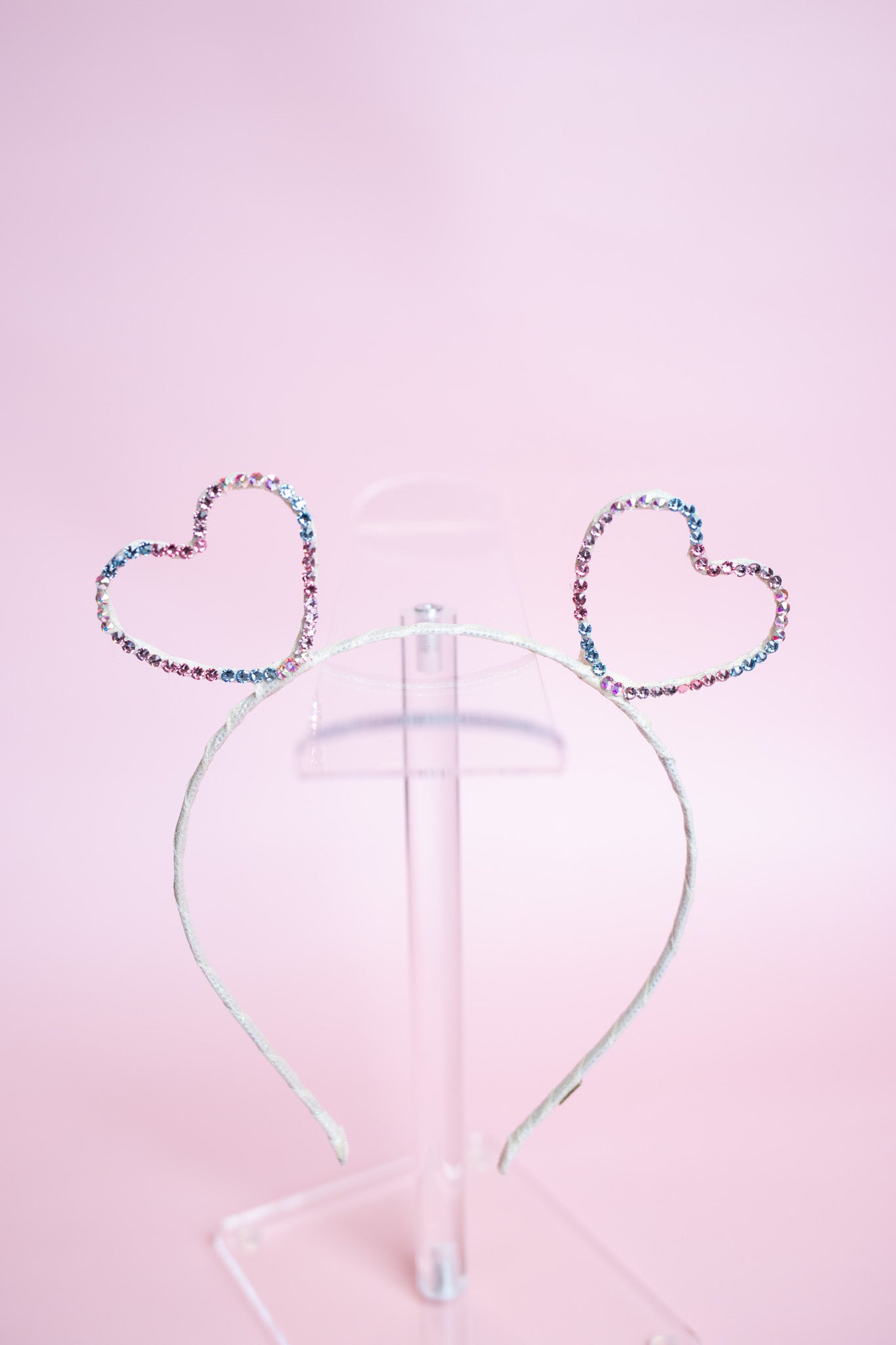 Crystal Heart Ear Thin Headband