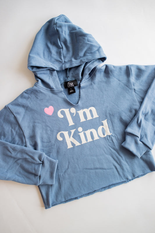 I'm Kind Hoodie | Blue Wash