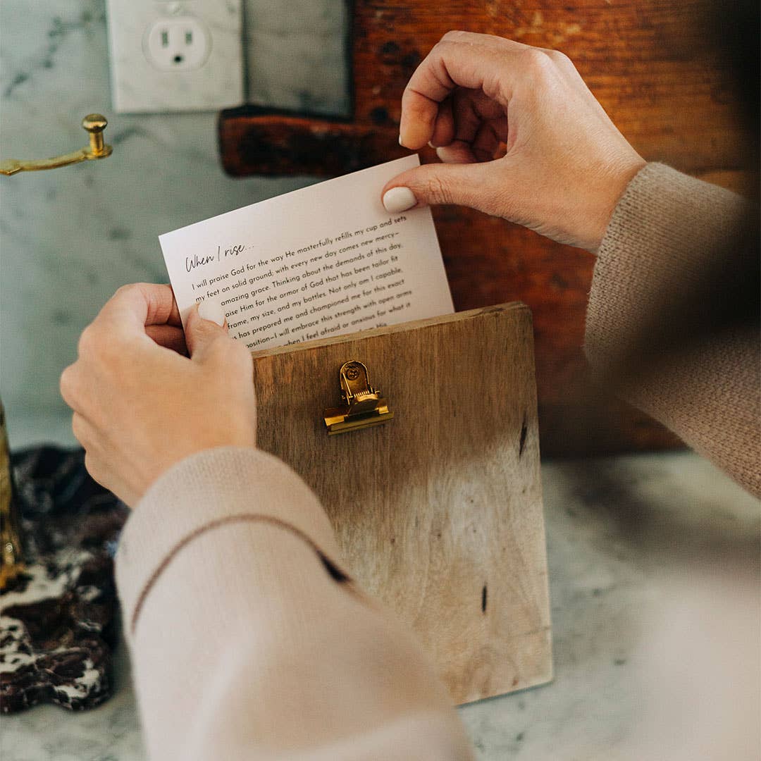 When I Rise & Rest Give Me Jesus: Wooden Clipboard