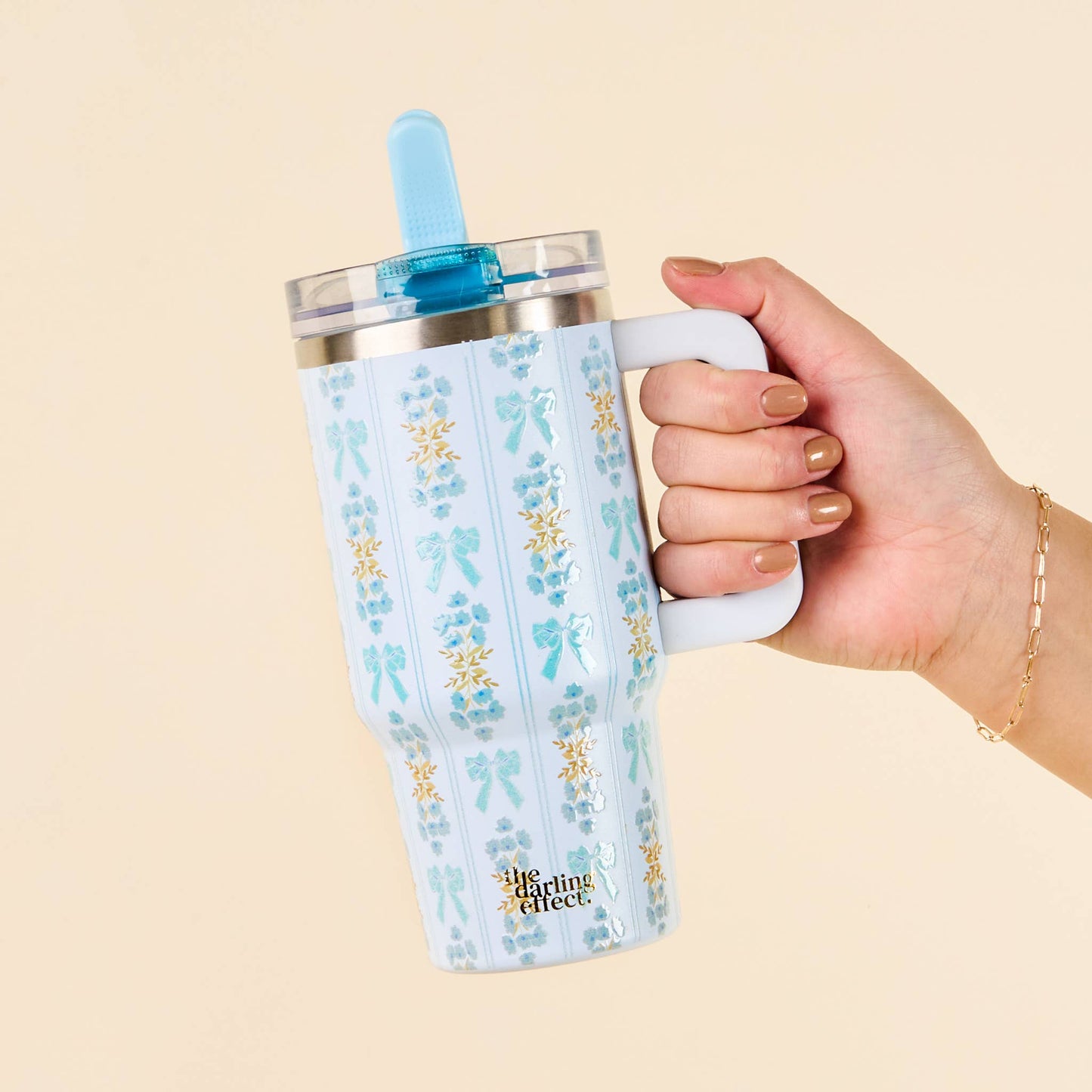 20 oz Lifestyle Flip Straw Tumbler-Oh So Fancy Blue