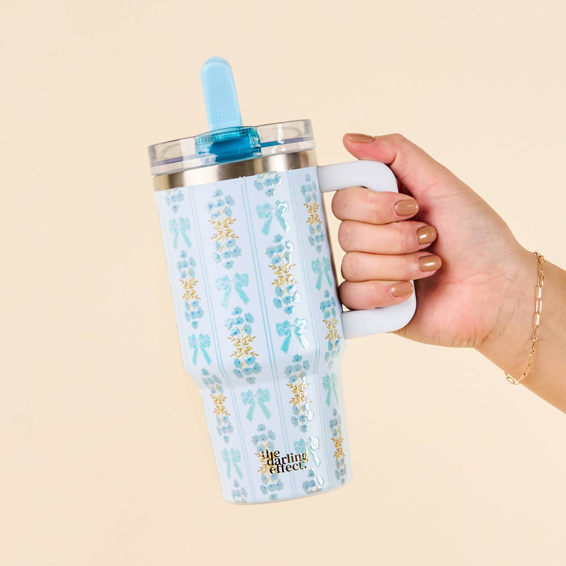 20 oz Lifestyle Flip Straw Tumbler-Oh So Fancy Blue