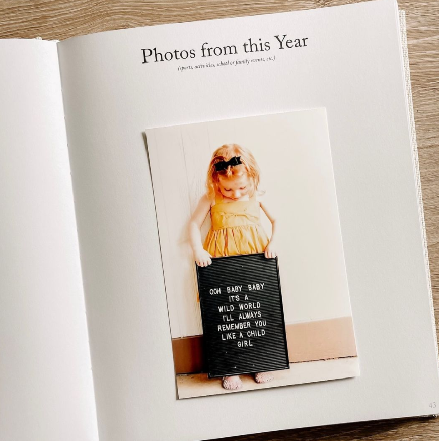 Dear Daughter Childhood Keepsake Book | Cream