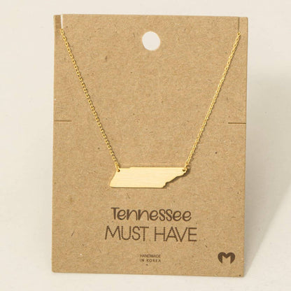 Gold TN Pendant Necklace