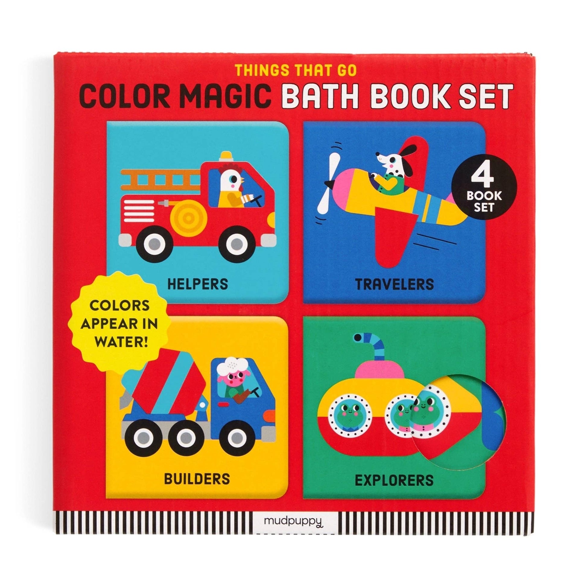 Things That Go Color Magic Bath Book Set