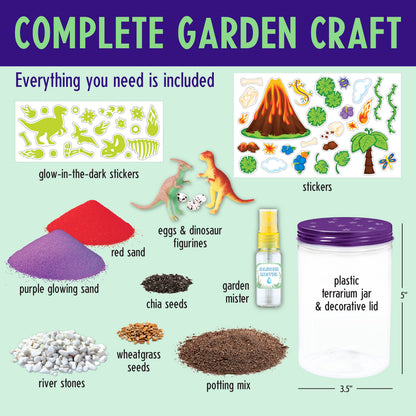 Grow N' Glow Dinosaur Terrarium | DIY Craft Kit for Kids
