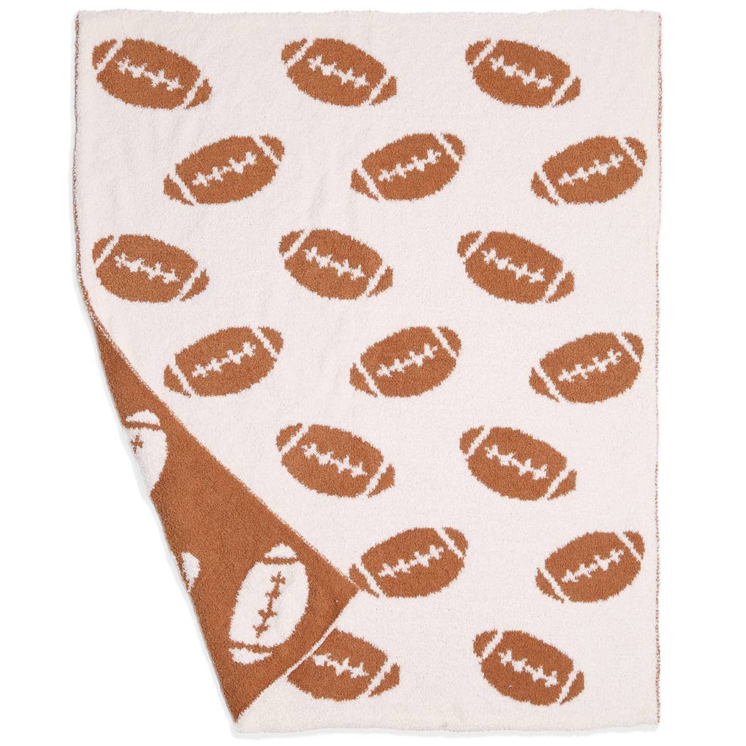 Kids Cozy Pattern Throw Blanket | Football