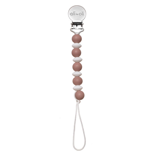 Ali+Oli Silicone Mini Pacifier Clip | Mint