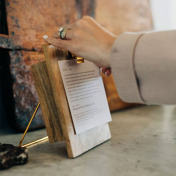 When I Rise & Rest Give Me Jesus: Wooden Clipboard