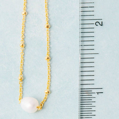 Gold Dipped Pearl Pendant Necklace