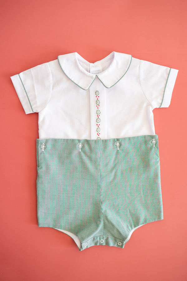 Holly & Green Check Boys Holiday Suit