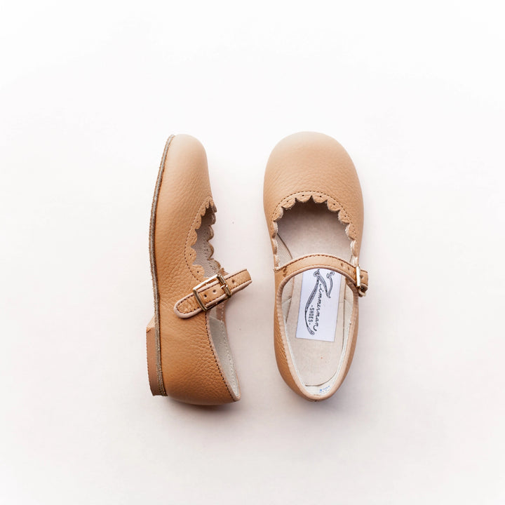 Scalloped Mary Jane | Camel