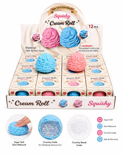 Crunchy Cream Roll Squishy | Assorted