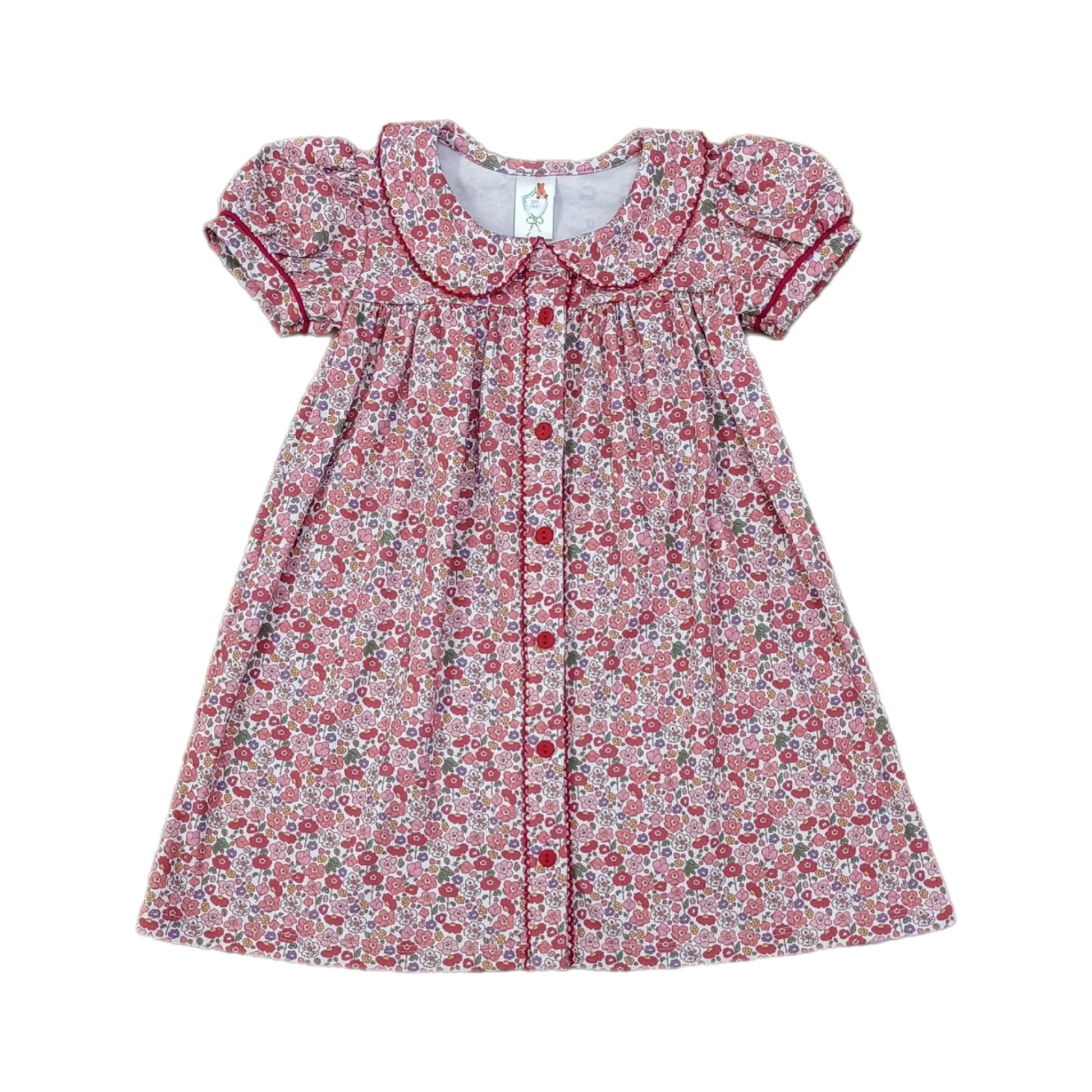 Red Floral Knit Dress