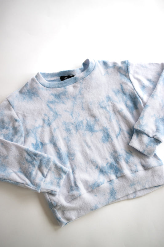 Blue Tie Dye Reverse Sweatshirt