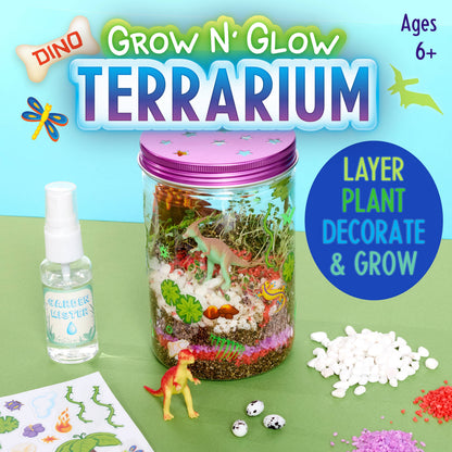 Grow N' Glow Dinosaur Terrarium | DIY Craft Kit for Kids