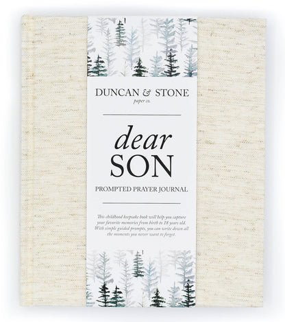Dear Son Childhood Keepsake Book | Cream