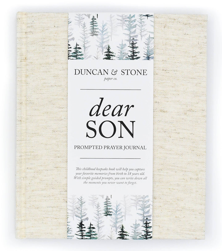 Dear Son Childhood Keepsake Book | Cream