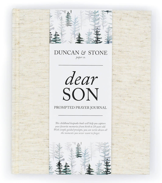 Dear Son Childhood Keepsake Book | Cream
