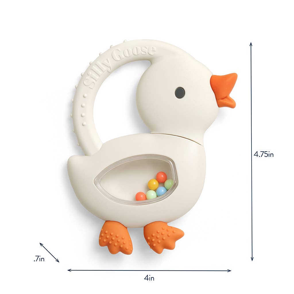 Bitzy Shake Silicone Teether w Rattle | Cherries