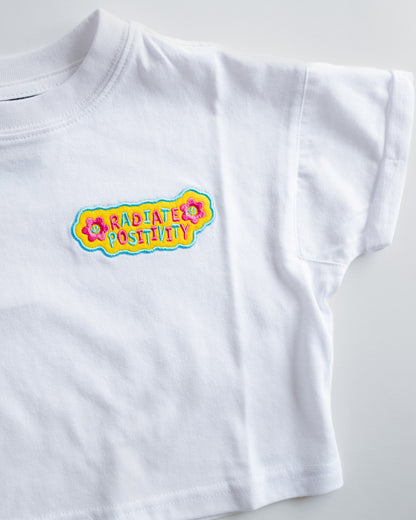 XOXO by Magpies Radiate Positivity Embroidered Tee | White