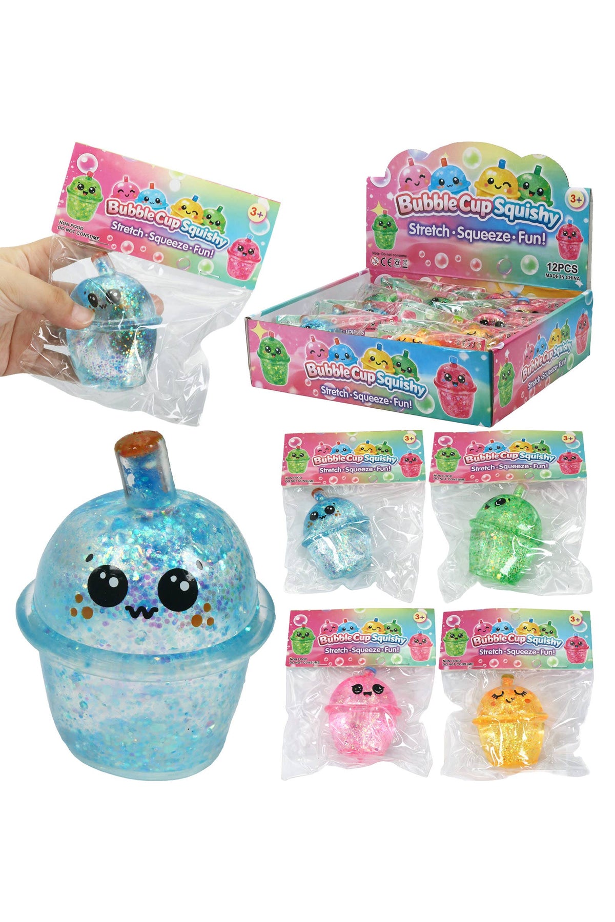 Boba Glittery Squishy