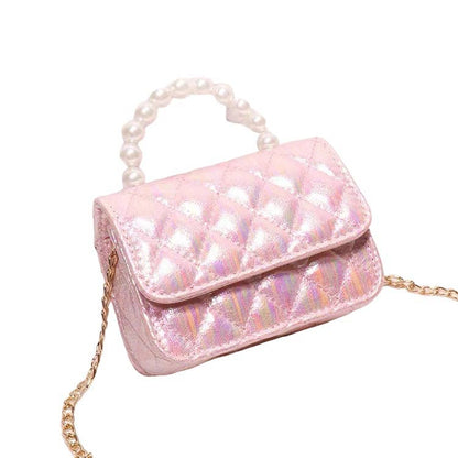 Mini Spring Pastel Clutch Purse with Crossbody Gold Chain