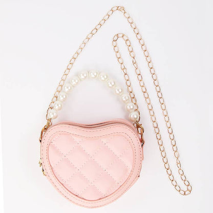 Quilted Heart Purse: Red