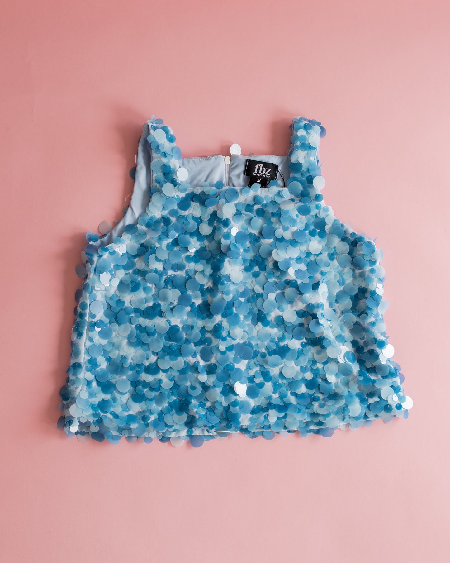 Large Sequin Tank | Baby Blue