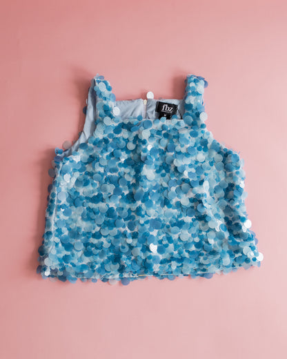 Large Sequin Tank | Baby Blue