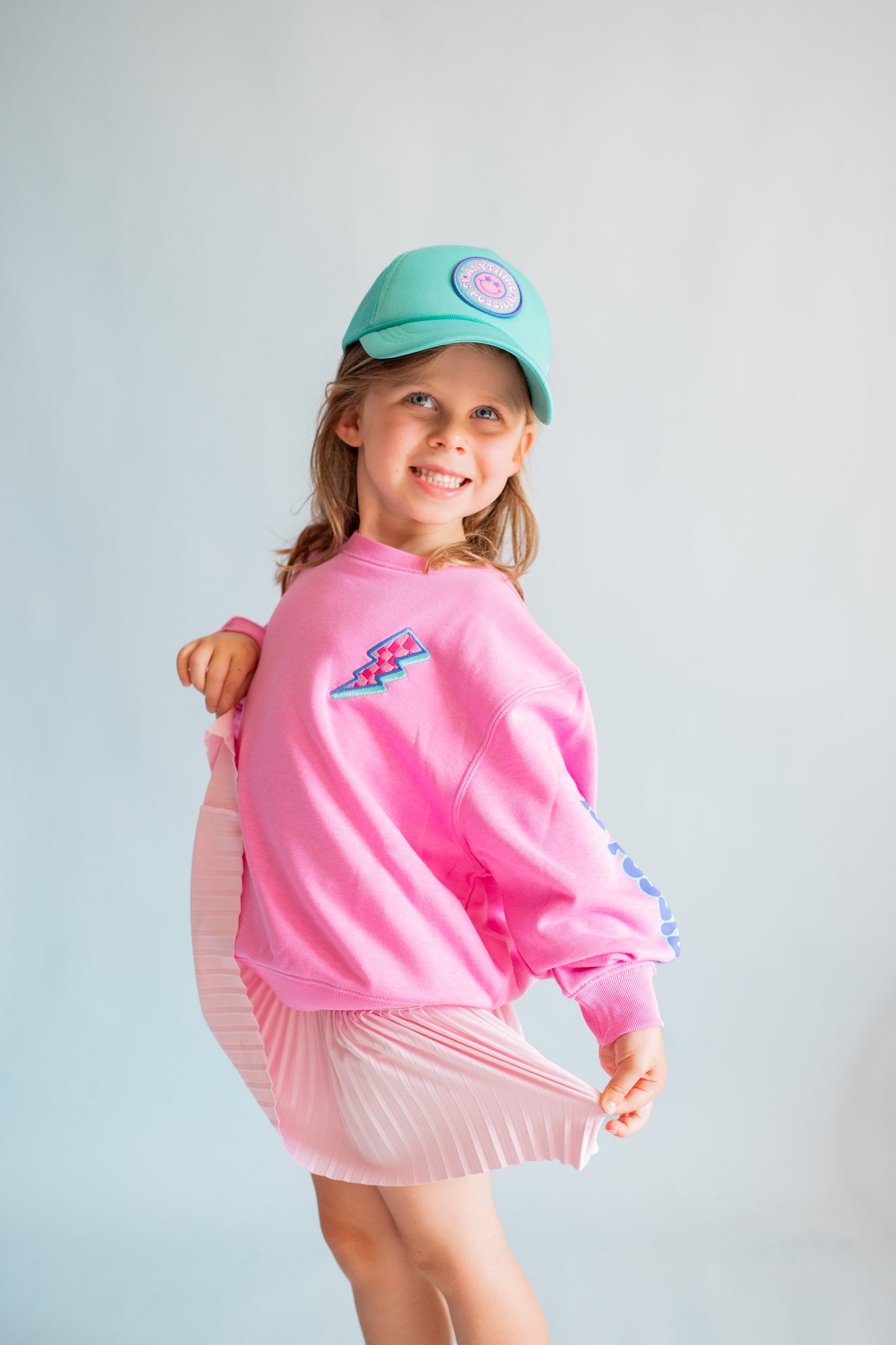 XOXO by Magpies Anything is Possible Lightning Sweatshirt | Berry Pink