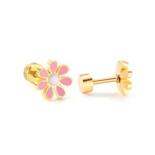 Screwback Stud | Elsie | Pink