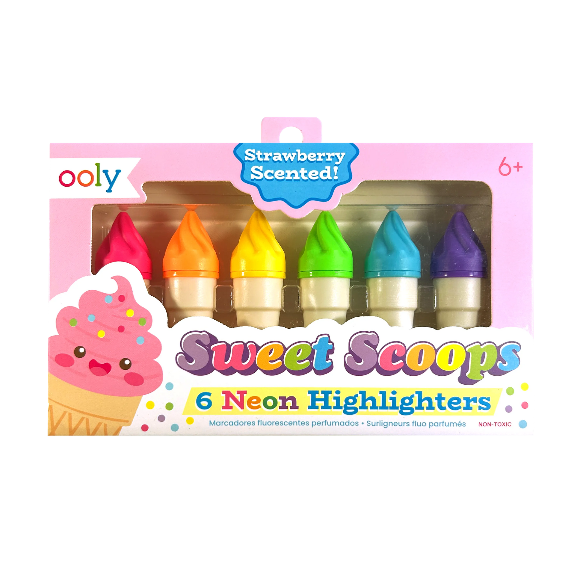 Sweet Scoops Neon Highlighters | Strawberry Scented