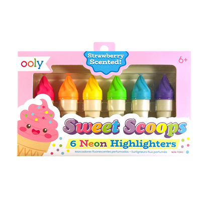 Sweet Scoops Neon Highlighters | Strawberry Scented