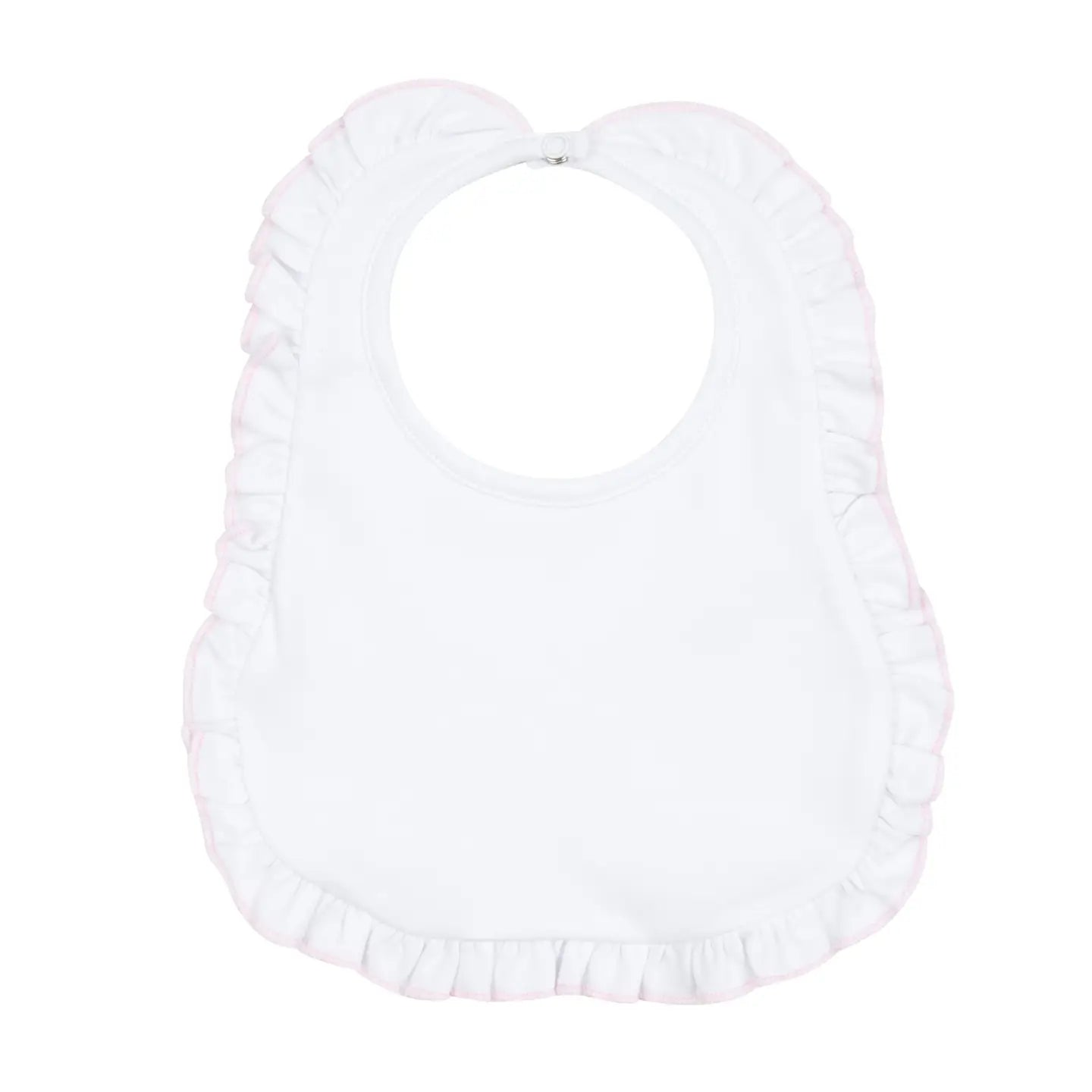 Essentials Ruffle Bib | White / Pink