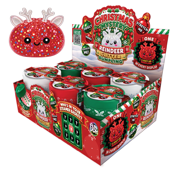 Fun Doh Christmas Mystery Reindeer Dumpling Squishy Toy