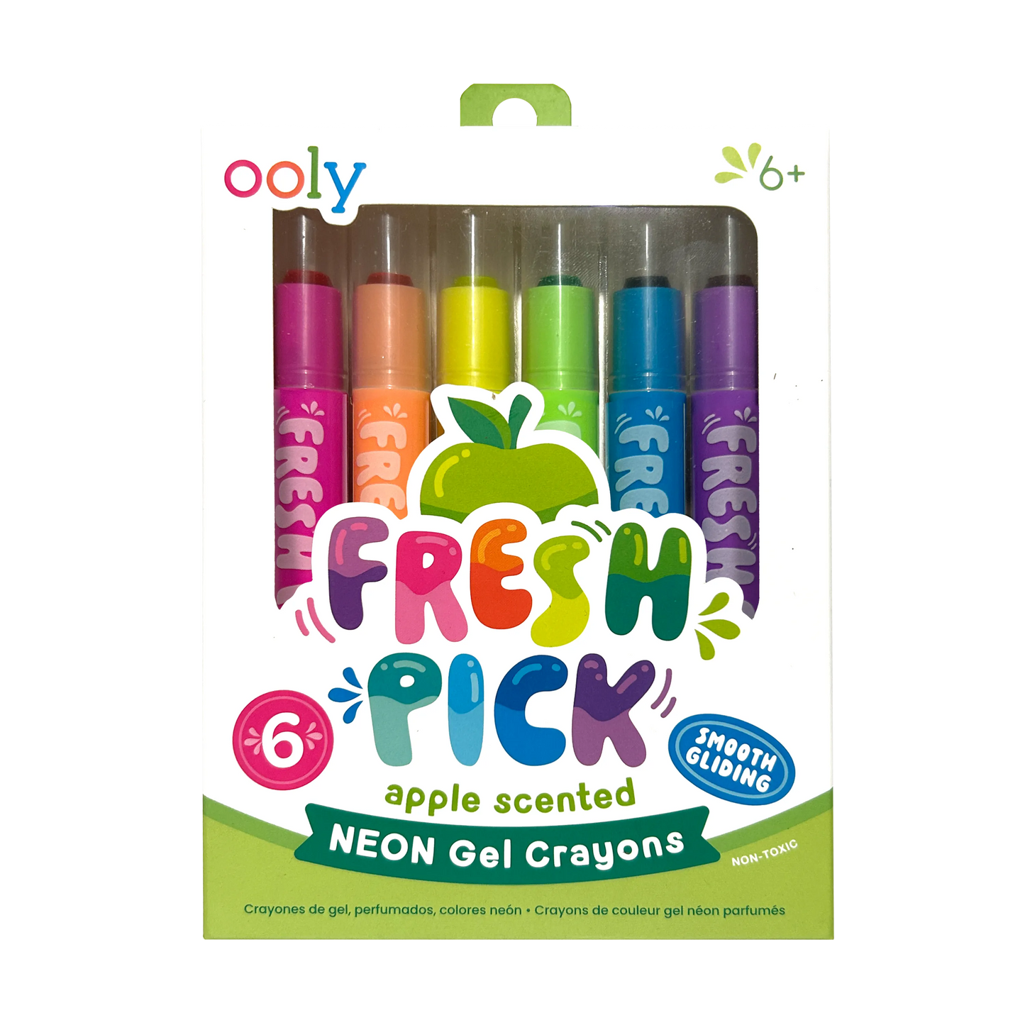 Fresh Pick Apple Scented Gel Crayons - Set of 6