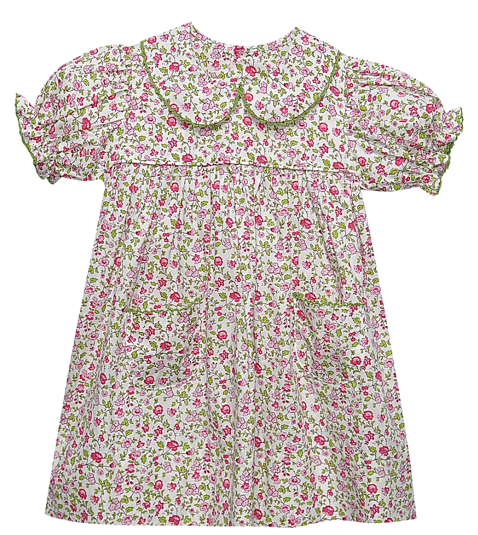 Reagan Dress | Fuschia Pink Flower