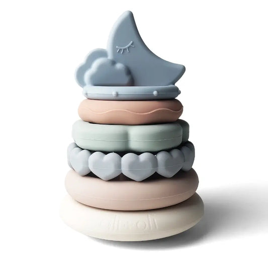 Soft Silicone Stacking Ring Tower | Moon