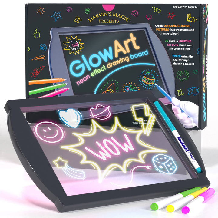 Glow Art Light-Up Drawing Board – Black