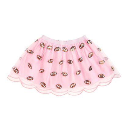 Mini Sequin Footballs Tutu Skirt