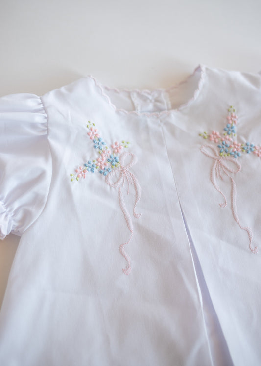 Blooms + Cascading Ribbon Baby Dress