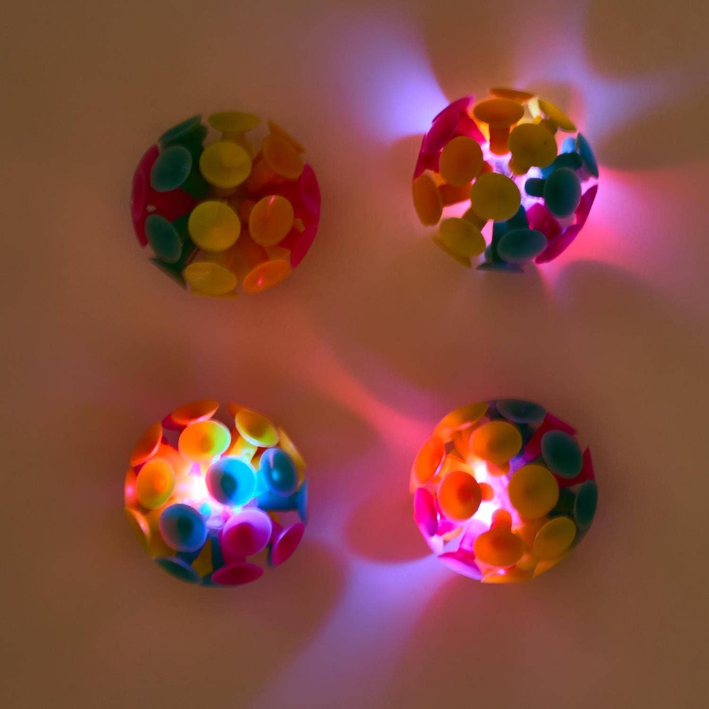 Rainbow Light Up Suction Ball