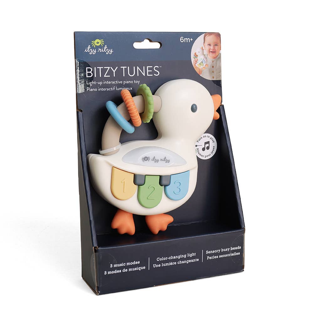 Bitzy Tunes™ Goose | Light-up Piano Toy