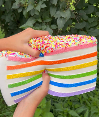 JUMBO Rainbow Sprinkle Cake Squishy