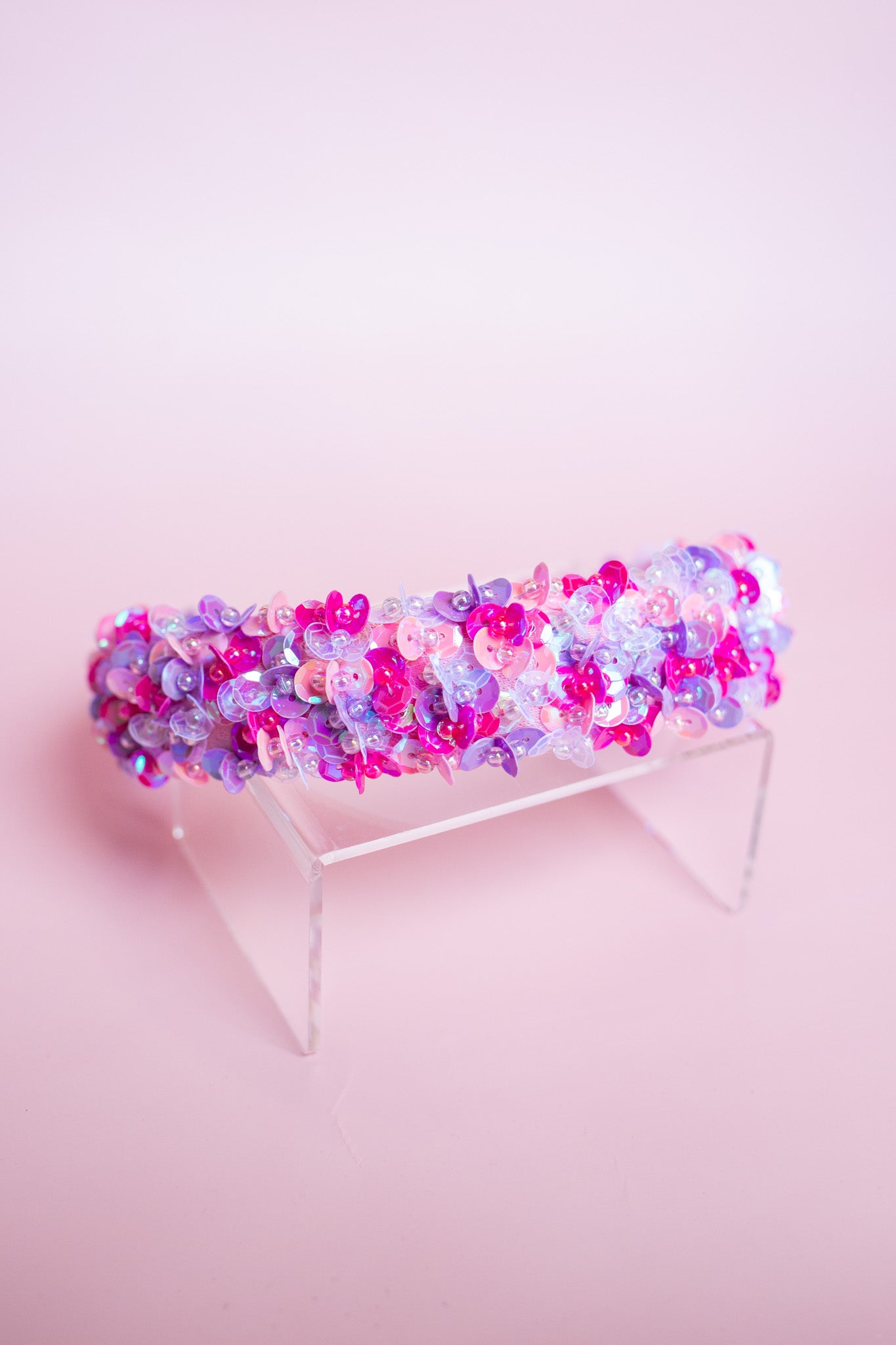 Sequin Padded Headband | Pink