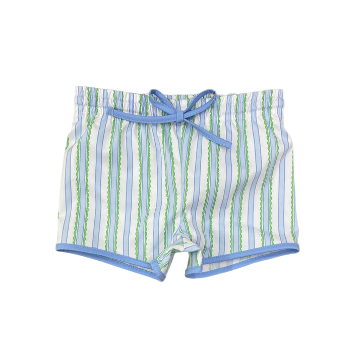 Scallop Stripe Swim Trunk